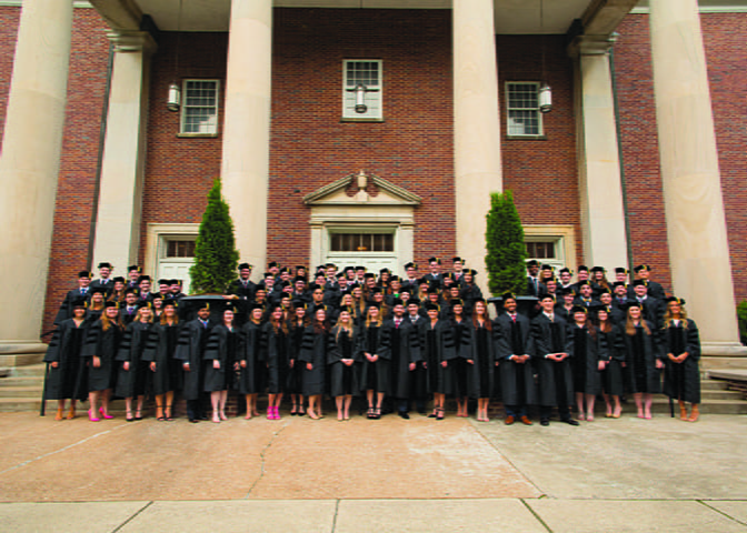 Law students on hooding day.